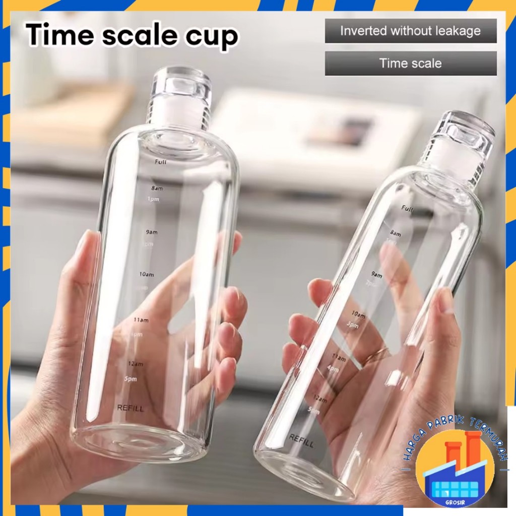 HPT Botol Minum Aesthetic 500ml & 750ml Water Bottle Botol Bening Estetik 750ML Botol Minuman Plasti