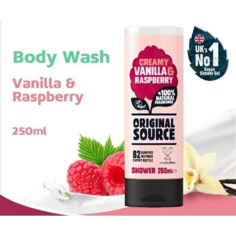 Original Source body wash vanilla & raspberry 250ml