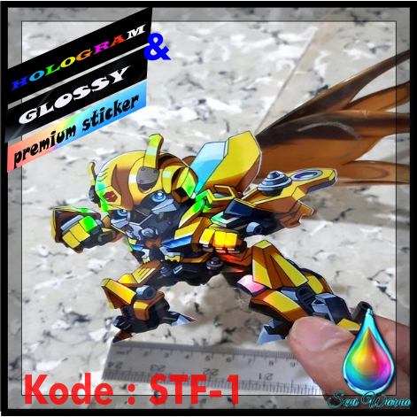 

TRANSFORMERS Stiker Premium FILM Glossy & Hologram ukuran +-6-12cm