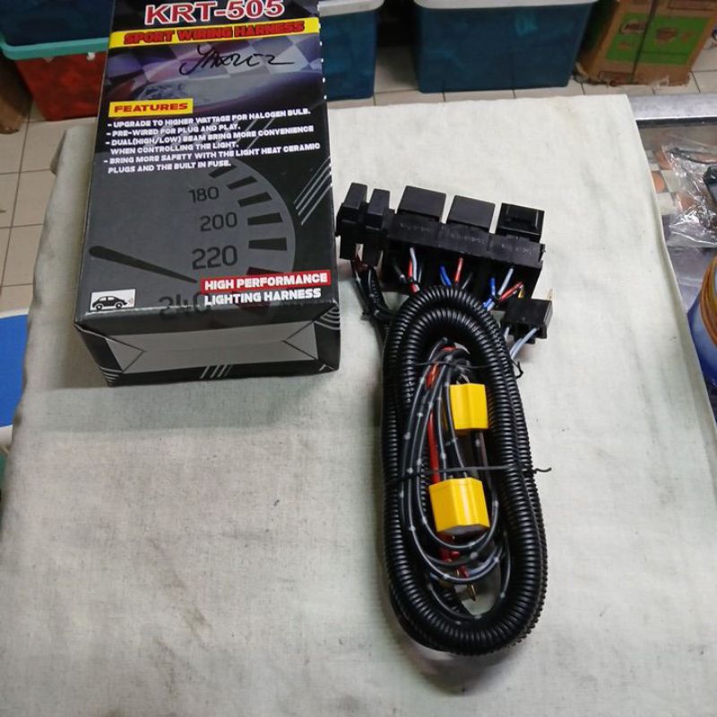 kabel relay lampu 3 relay 2 lampu universal semua mobil