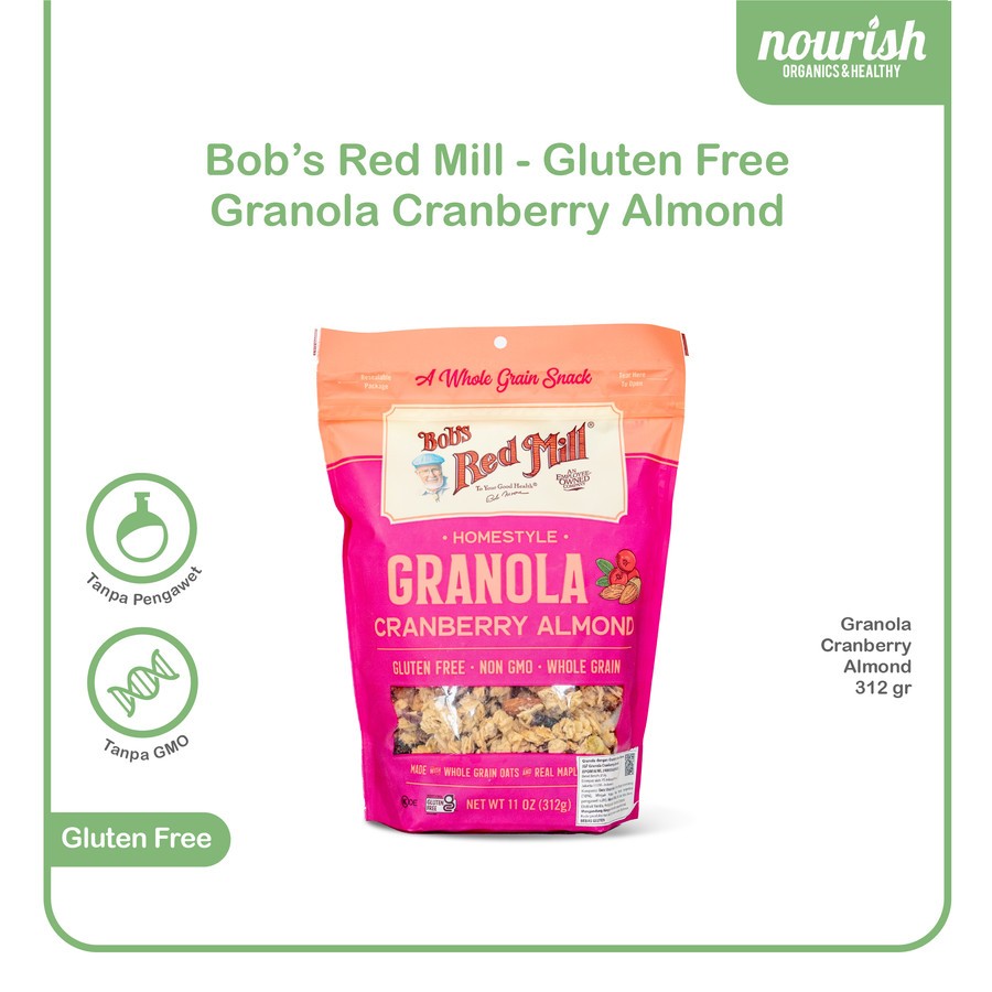 

Bob's Red Mill - Gluten Free Granola Cranberry Almond 312 Gram