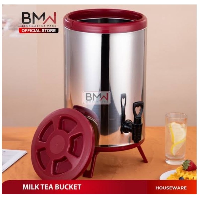 BMW Jar Jus/Milk Tea Bucket Stainless Steel 10Liter