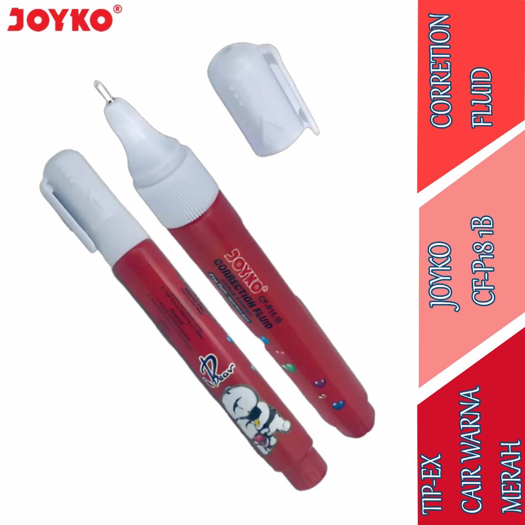 

Tip-Ex Cair Warna Merah - Joyko CF-P18 IB - Correction Fluid - 1pcs