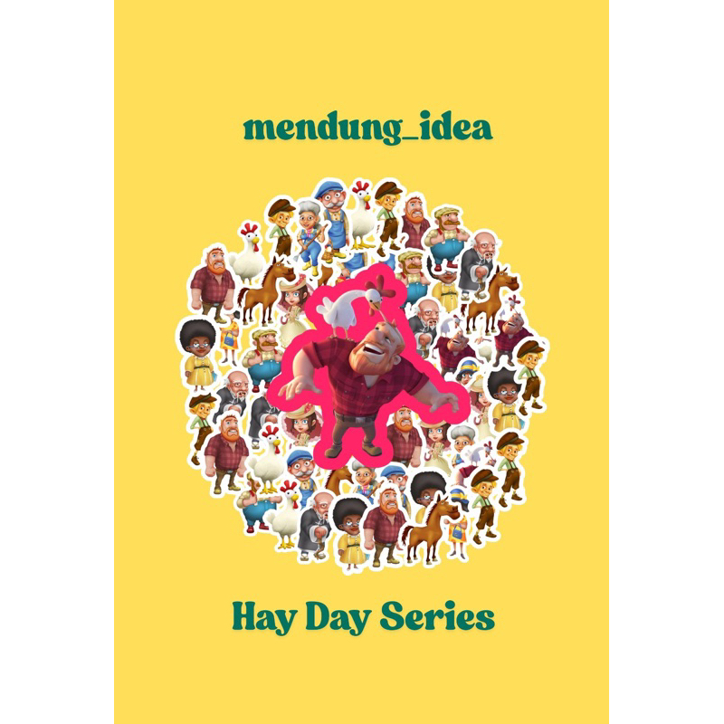 

50PCS Stiker Pack hayday game Karakter Lucu Anti Air Waterproof for Laptop Mobile Phone Book