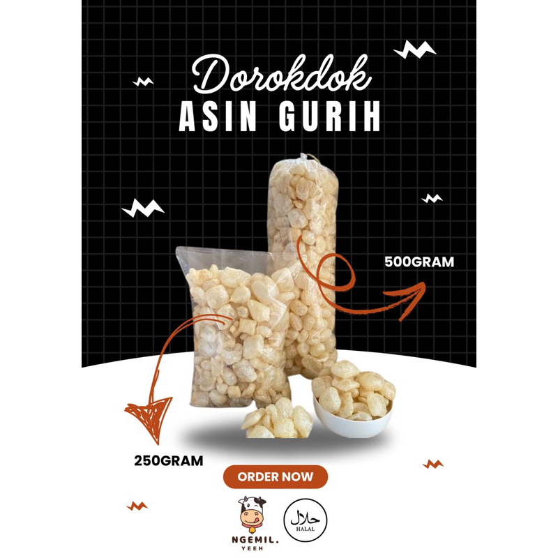 

Dorokdok Kerupuk Kulit Sapi Viral Murah Rasa Asin Gurih Kemasan 250 GR - 500 GR
