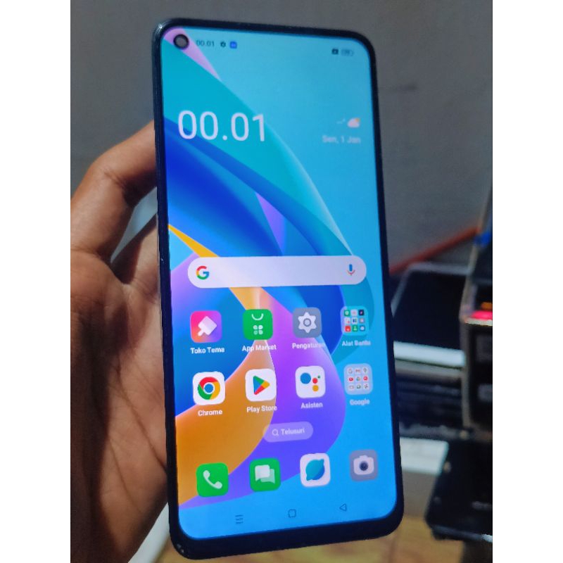 LCD TS TOUCHSCREEN FULLSET FRAME OPPO A76 NORMAL ORIGINAL COPOTAN MINUS ADA GEMPIL DIKIT DI POJOK