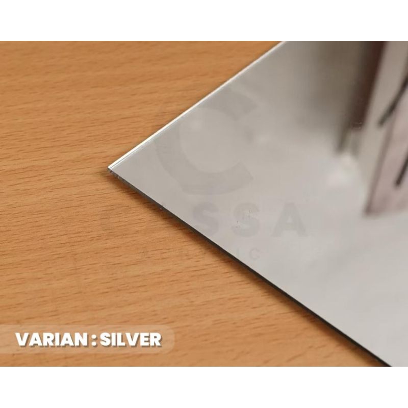 Akrilik lembaran miror A2 2mm/akrilik sheet gold silver rosegold merah biru/ lembaran akrilik kaca