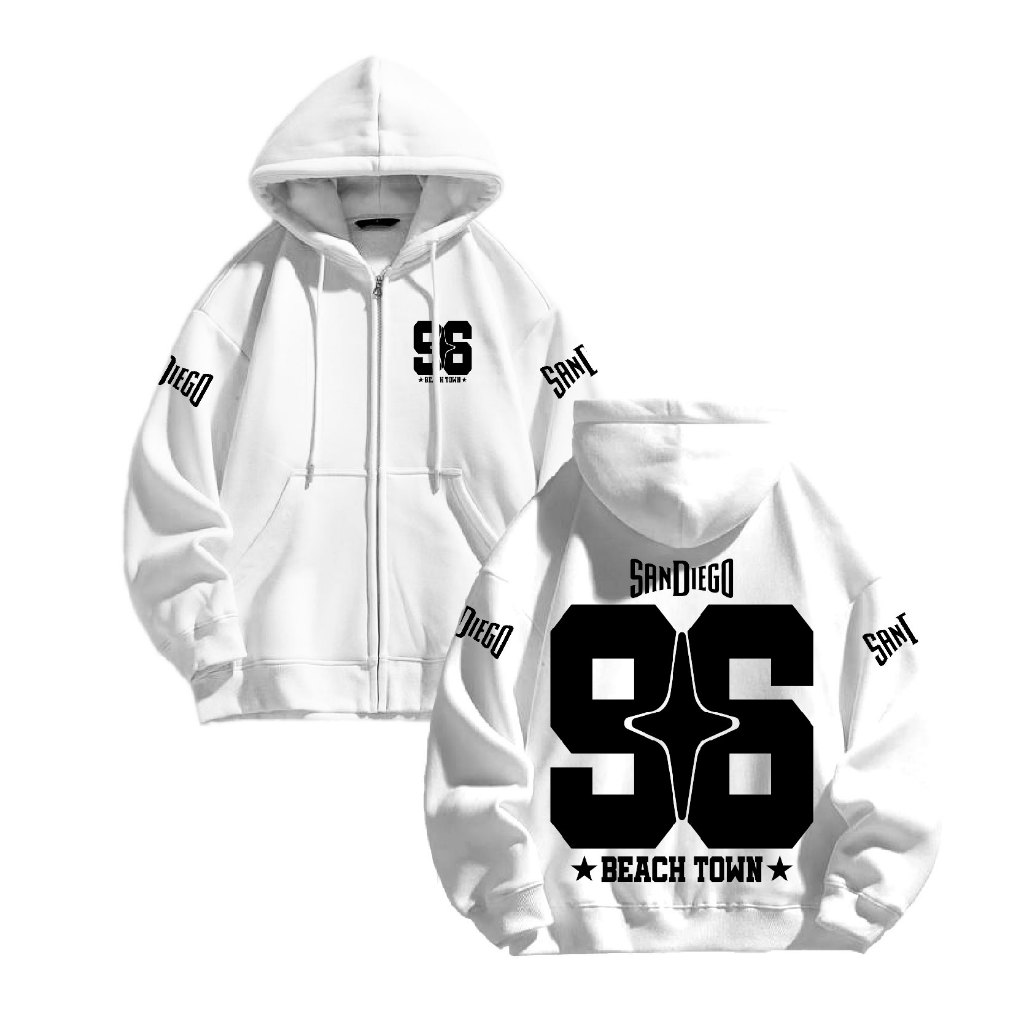 JUNGJI Hoodie Zipper SANDIEGO  (Sablon) Size M-XXL ( Pria & Wanita )