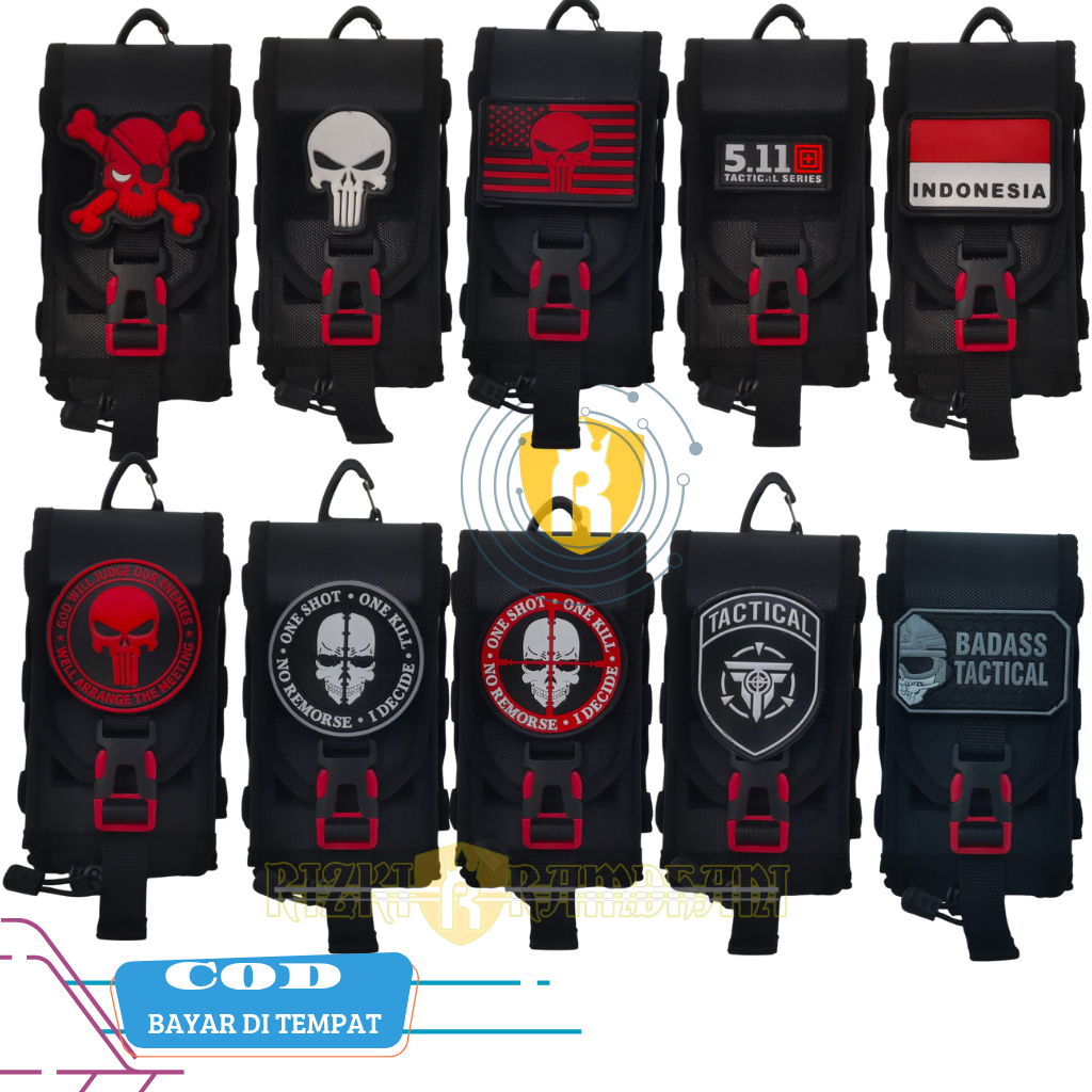 POUCH HANDPHONE 2 SLOT SARUNG HP TACTICAL