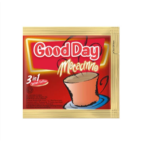 

[[Good Day Mocacinno 3 in 1 Kopi Instan 20gr 1 Renceng Isi 10 Sachet]]