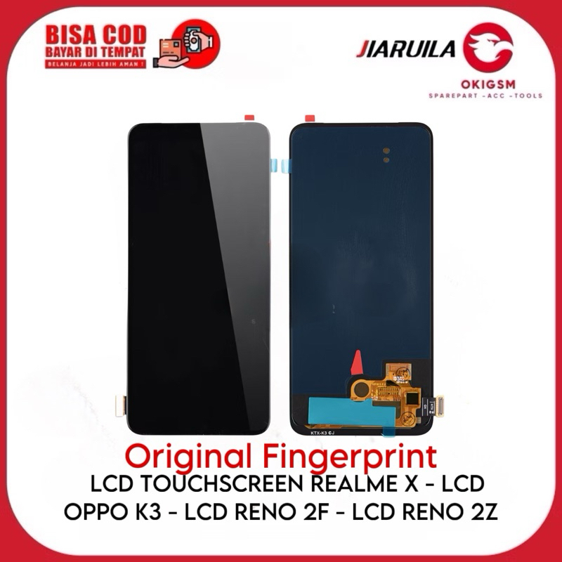 LCD TOUCHSCREEN REALME X - LCD OPPO K3 - LCD RENO 2F - LCD RENO 2Z Original Bisa Fingerprint