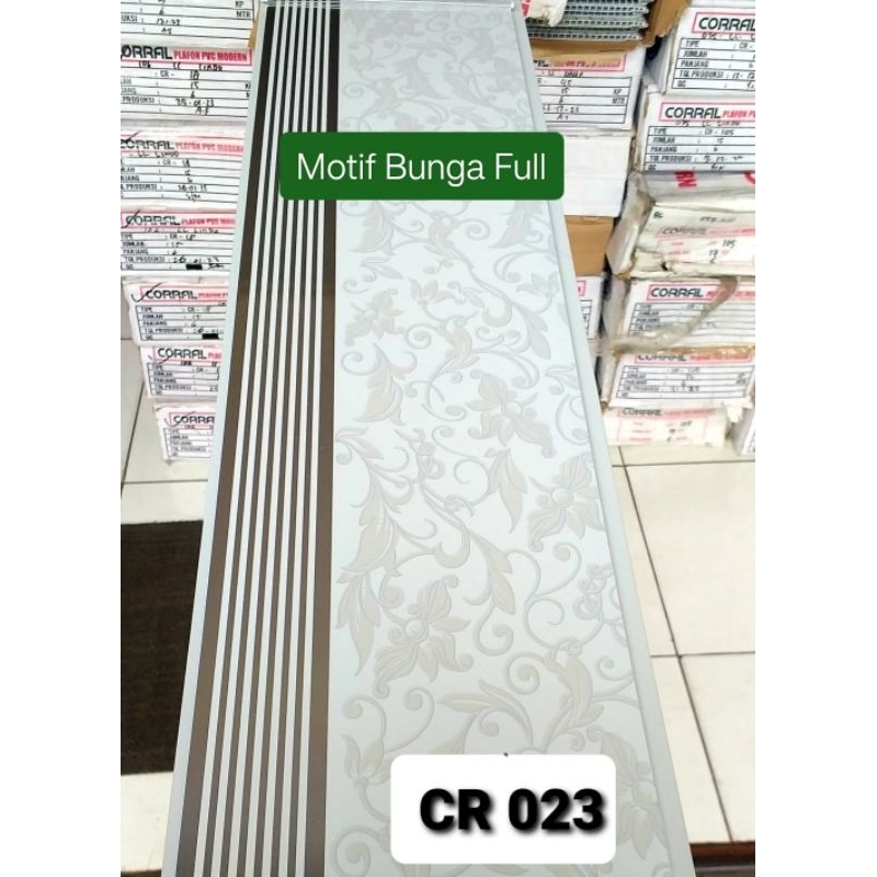 Plafon Pvc Minimalis 8mm Motif -Motif Bunga Full KL 23