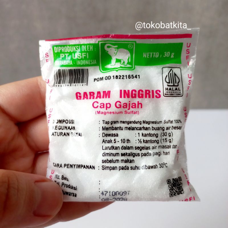 

[1BKS] GARAM INGGRIS CAP GAJAH / MELANCARKAN BAB / PENCAHAR / KOMPONEN BATU EMPADU
