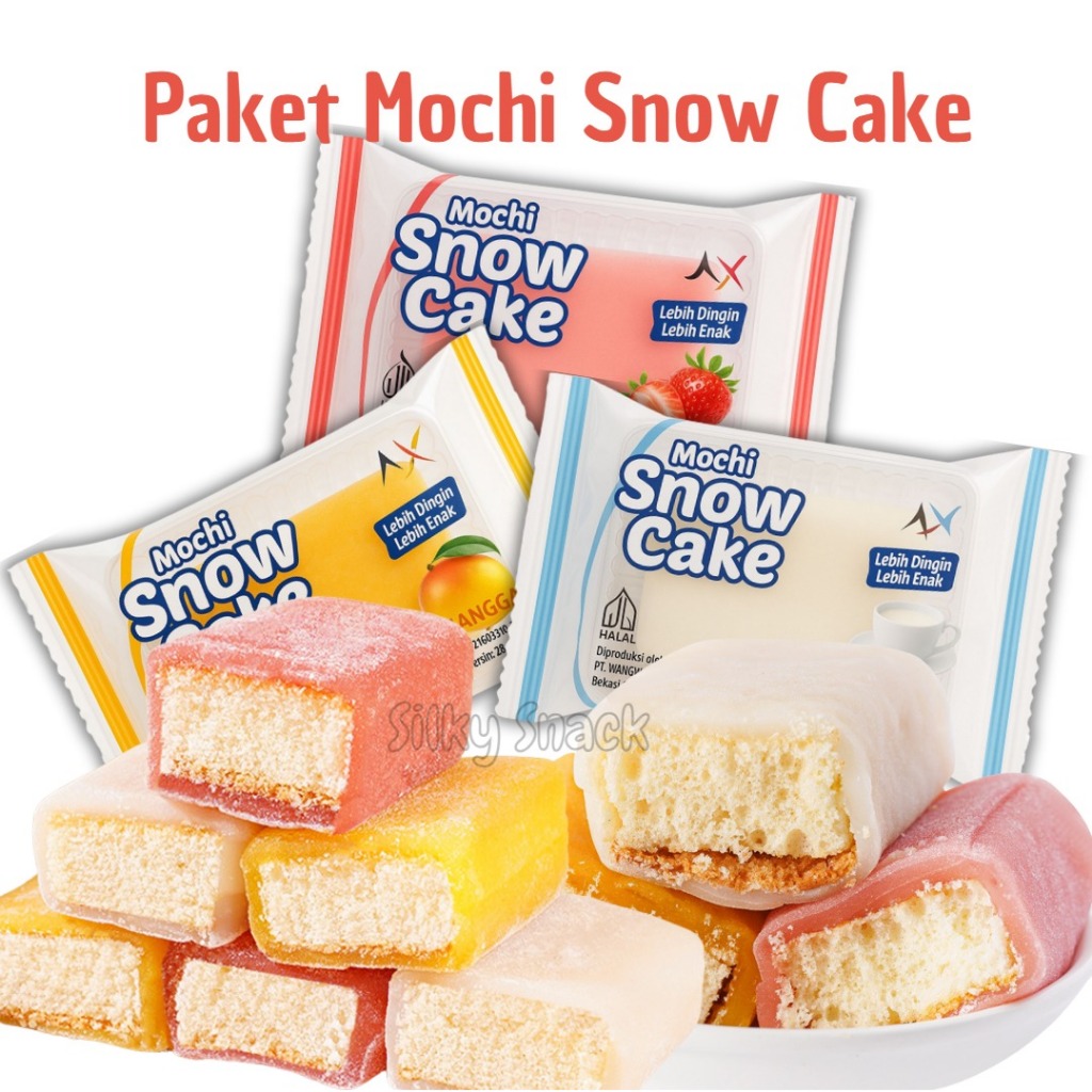 

RB Mochi Snow Cake BELI 12 PCS FREE 3 PCS 3 Varian Rasa Strawberry, Mangga & Susu / Osmanthus Cake /