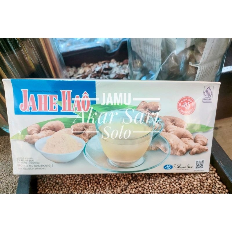 

Jamu Akar Sari - Minuman Jahe Hao isi 12 bungkus - Minuman serbuk rasa jahe