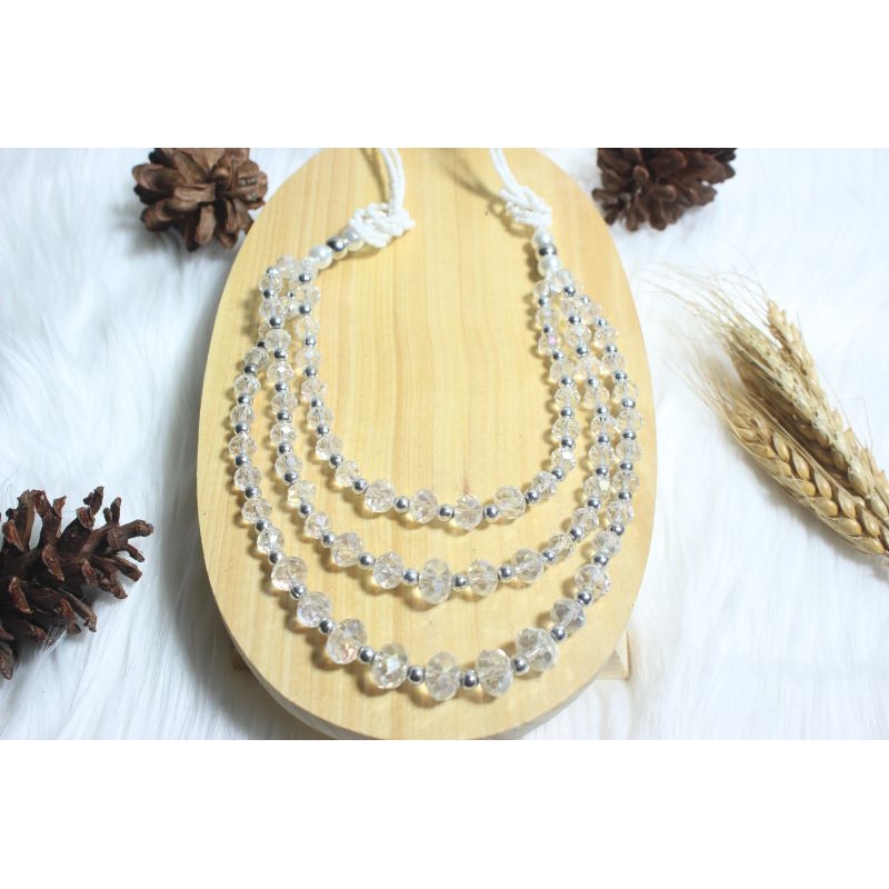 KALUNG KRISTAL 3 LAYER PANJANG ETNIK FASHION HIJAB KEKINIAN