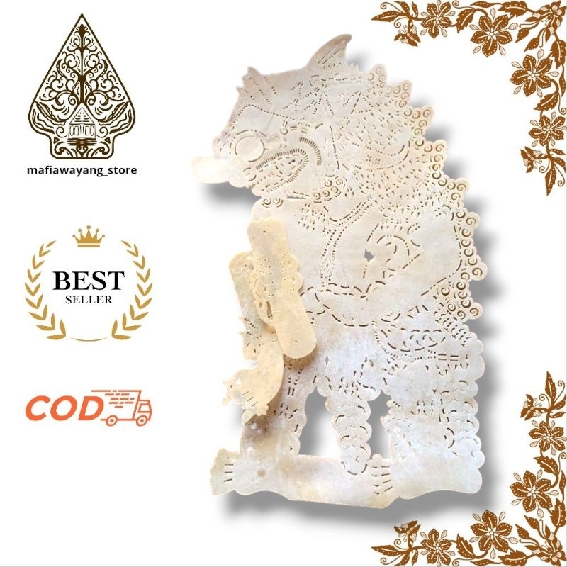 Wayang Kulit Sapi ASLI Buto Patih Gebingan Putihan Ukuran Standar Dalang