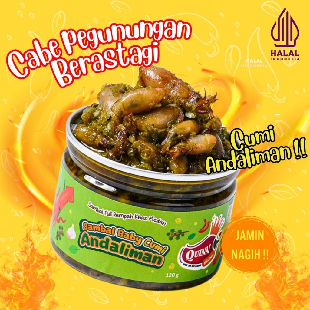 

Quinn Sambal - Sambal Baby Cumi Andaliman 150gr Sambal Quinn Kitchen Medan