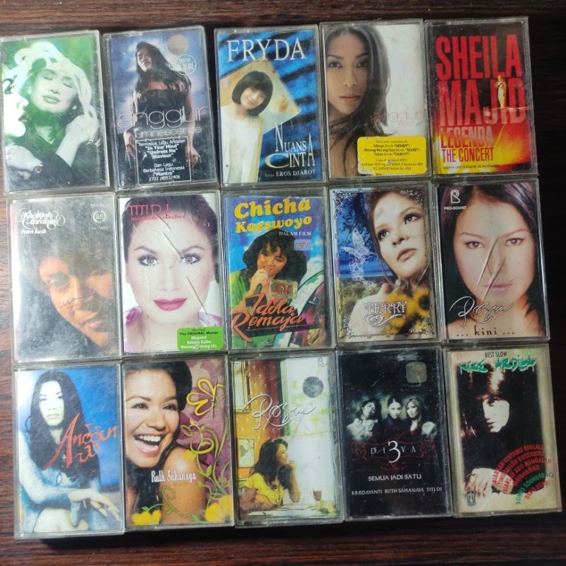 Kaset Pita Chicha Koeswoyo, Terry, Rossa, Anggun, Ruth Sahanaya, Rossa, 3 Diva, Nike Ardilla, Titi D