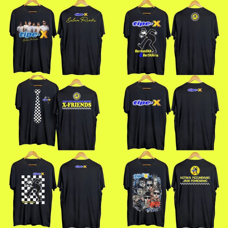 KAOS BAND TIPE-X // TSHIRT TIPE-X // KAOS MUSIK TIPE-X // KAOS DISTRO BAND