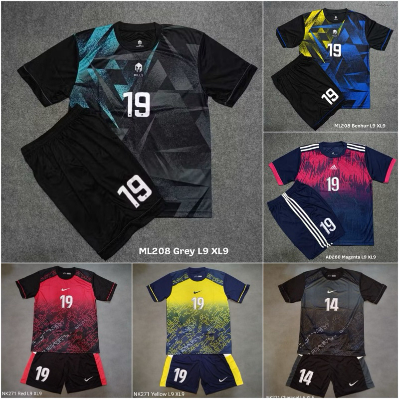 Jersey Setelan Tim Sepak Bola isi 18 Pemain / Setelan Timset Futsal isi 18 Pemain / Kaos Tim Bola / 