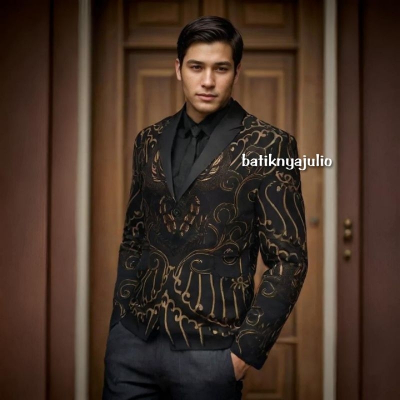 blazer batik jas batik pria modern premium batiknyajulio limited edition 1244