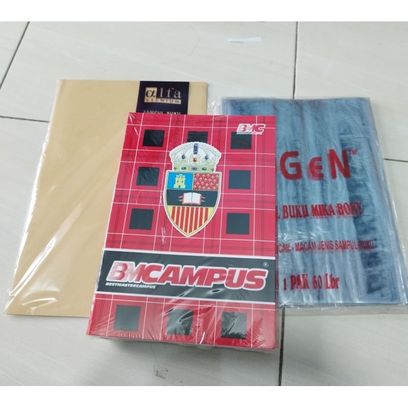 

paket buku campus, buku campus 36 lembar , sampul plastik dan sampul coklat