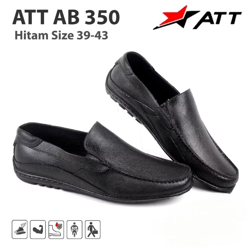 AB350 Sepatu Pria Pantofel Karet Murah ATT Hitam