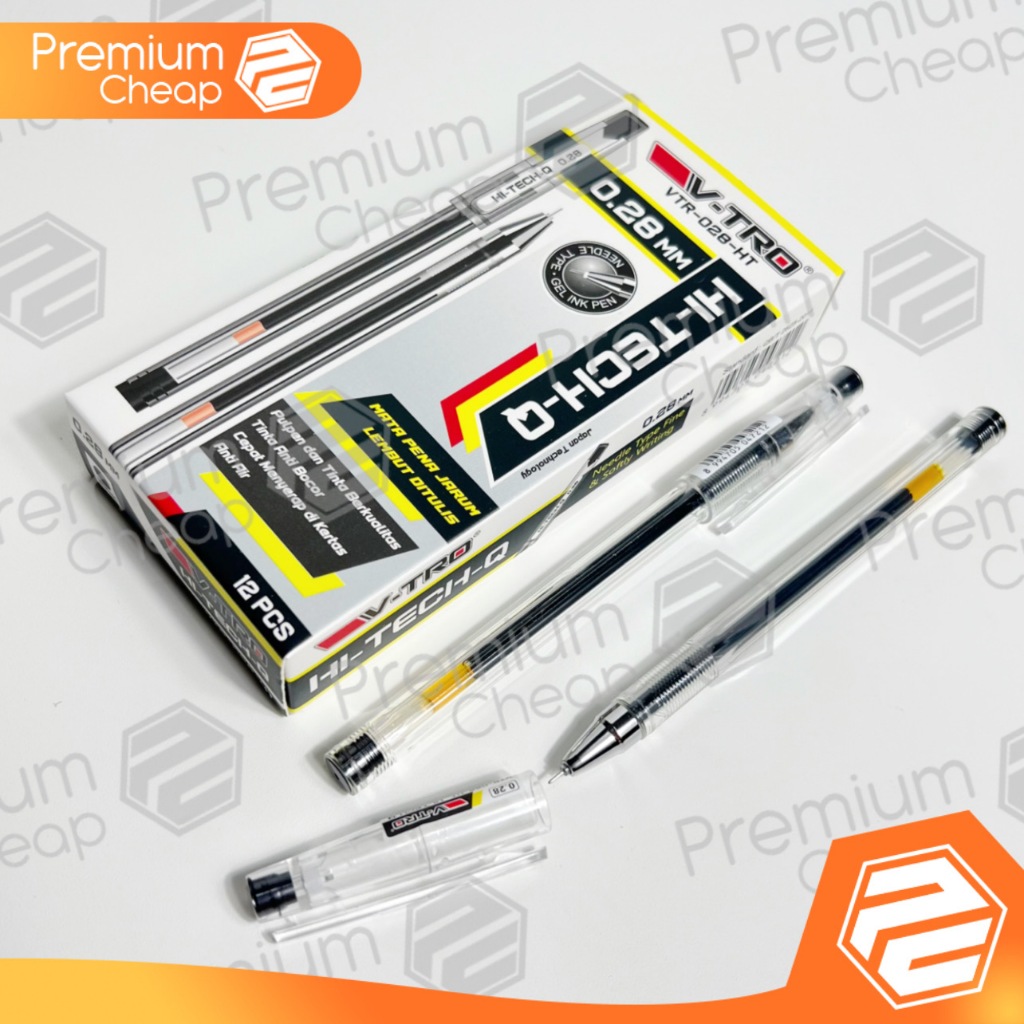 

[12 PCS] Pulpen Pen Gel Hi Tech Hitech VTRO Murah 0.28mm