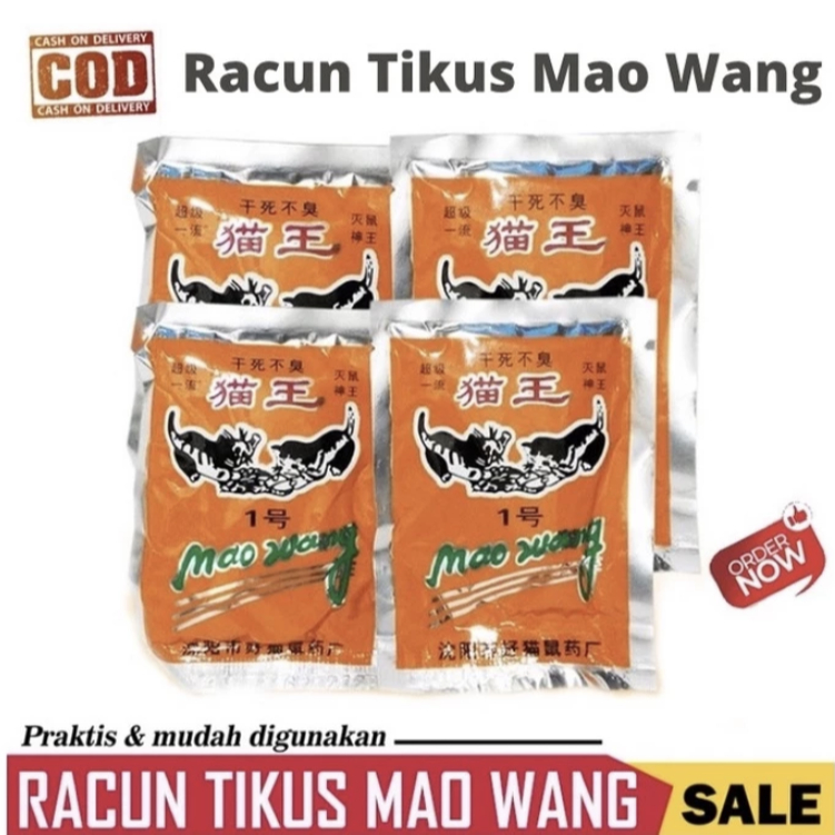 3pcs Racun Tikus Mao Wang Original Asli Ampuh Basmi Beras Merah Mati Kering / Racun Tikus Beras Mera