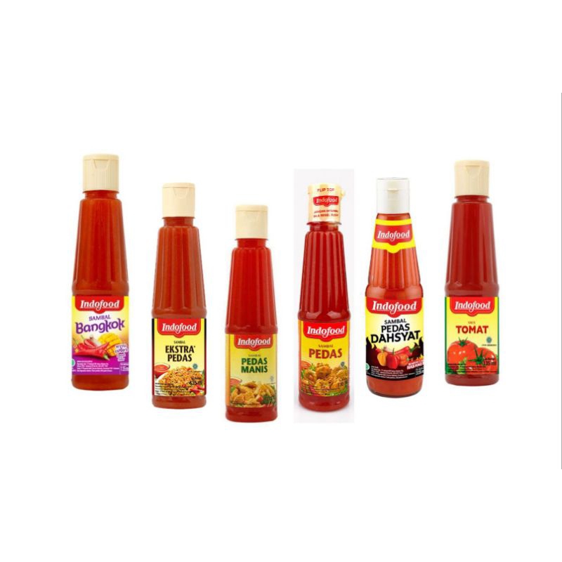 

INDOFOOD SAUS SAMBAL 135ml ALL VARIAN PEDAS MANIS/PEDAS DAHSYAT/EXTRA PEDAS/SAUS BANGKOK/PEDAS/SAUS TOMAT 135ml