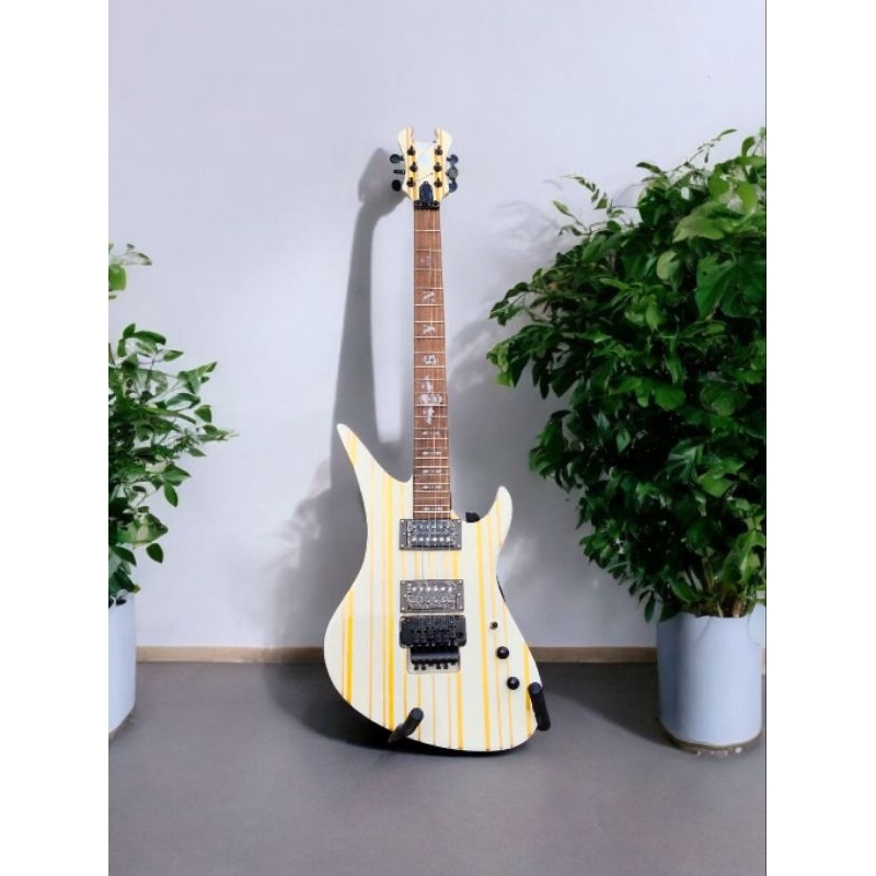 Gitar Elektrik Listrik Schecter White Line Yellow