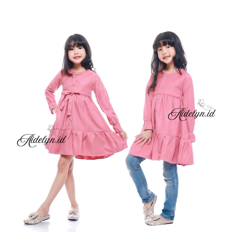 Dress/Tunik Anak Usia 2-10 Tahun Lengan Panjang Lucu Adem Nyaman | Dress Anak | Tunik Anak | Dress A