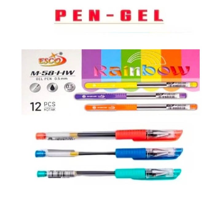 

Pulpen Gel Smooth 0,5mm / Gel Pen 1 Lusin Tinta HITAM