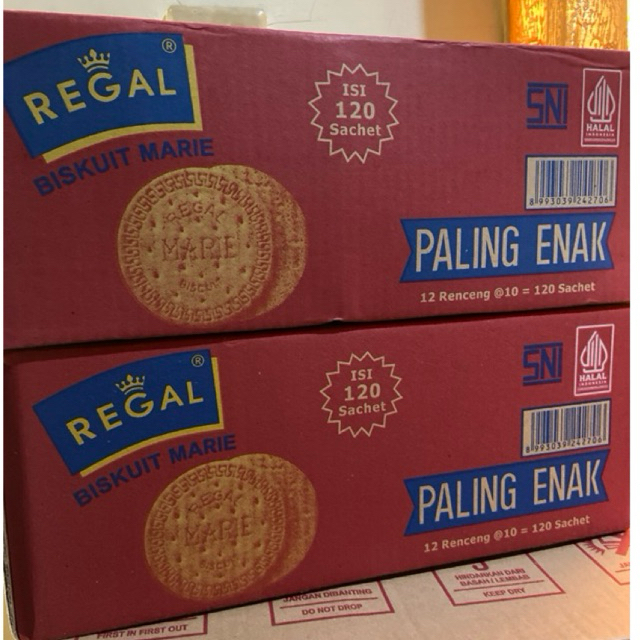

Regal Marie pck 12g kemasan 1 dus isi 120 sachet