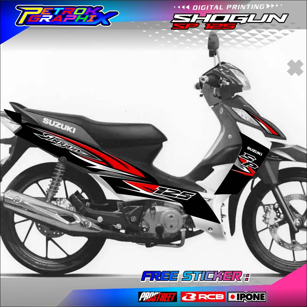 STRIPING VARIASI SUZUKI SHOGUN 125 SP / STICKER LIST VARIASI MOTOR SHOGUN 125 SP
