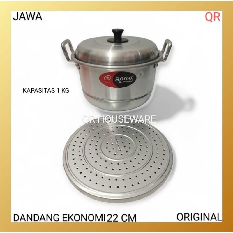 Panci Serbaguna / Dandang Kukus Alumunium Murni (Diameter 25 cm)( 1/2 kg > + -1Kg Jawa)