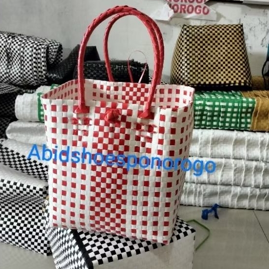 Tas anyaman plastik | tas kotak nasi dan snack | tas besek | tas hajatan