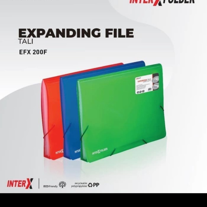 

InterX folder Expanding File Folio Dengan Tali Elastis 1 2 Pocket EFX 200F
