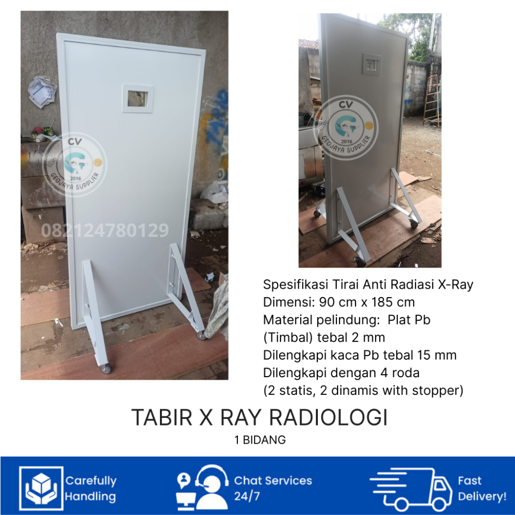 Tabir X-Ray Radiologi 90cm x 185cm Shielding Radiasi 1 Bidang | Alat Pelindung Radiasi RS