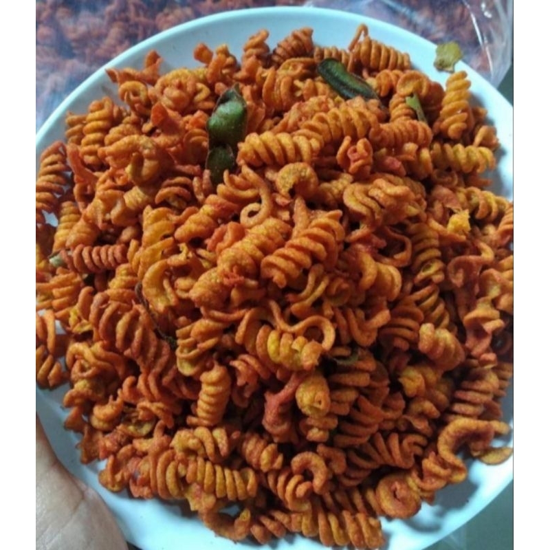 

MAKARONI Spiral Bantet Pedas Camilan Makaroni Uril Cemilan Pedas Gurih
