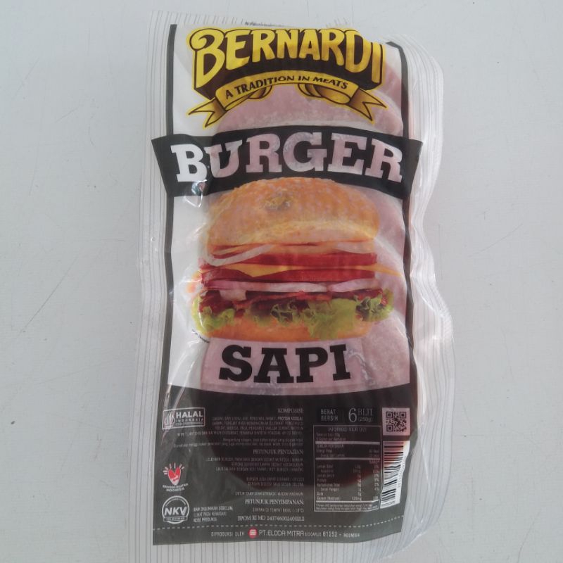 

Beef Burger bernardi 250g