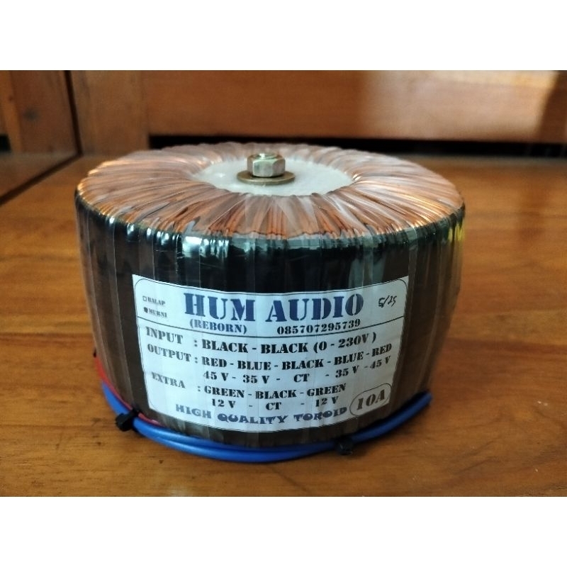 TRAFO TOROID DONAT 10A CT 35-45V MURNI.