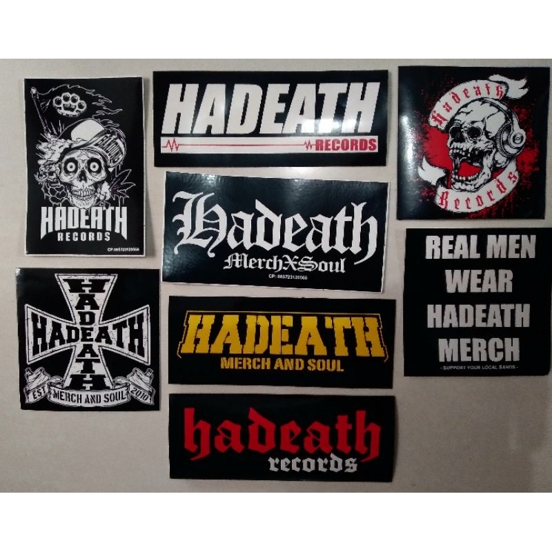 

stiker official hadeath 8 pcs / pack