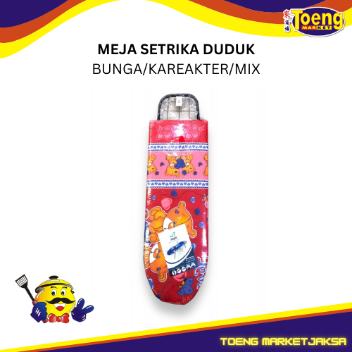 Meja Alas Setrika Lipat - Meja Setrika Duduk - Meja Setrika Kayu Kaki Besi