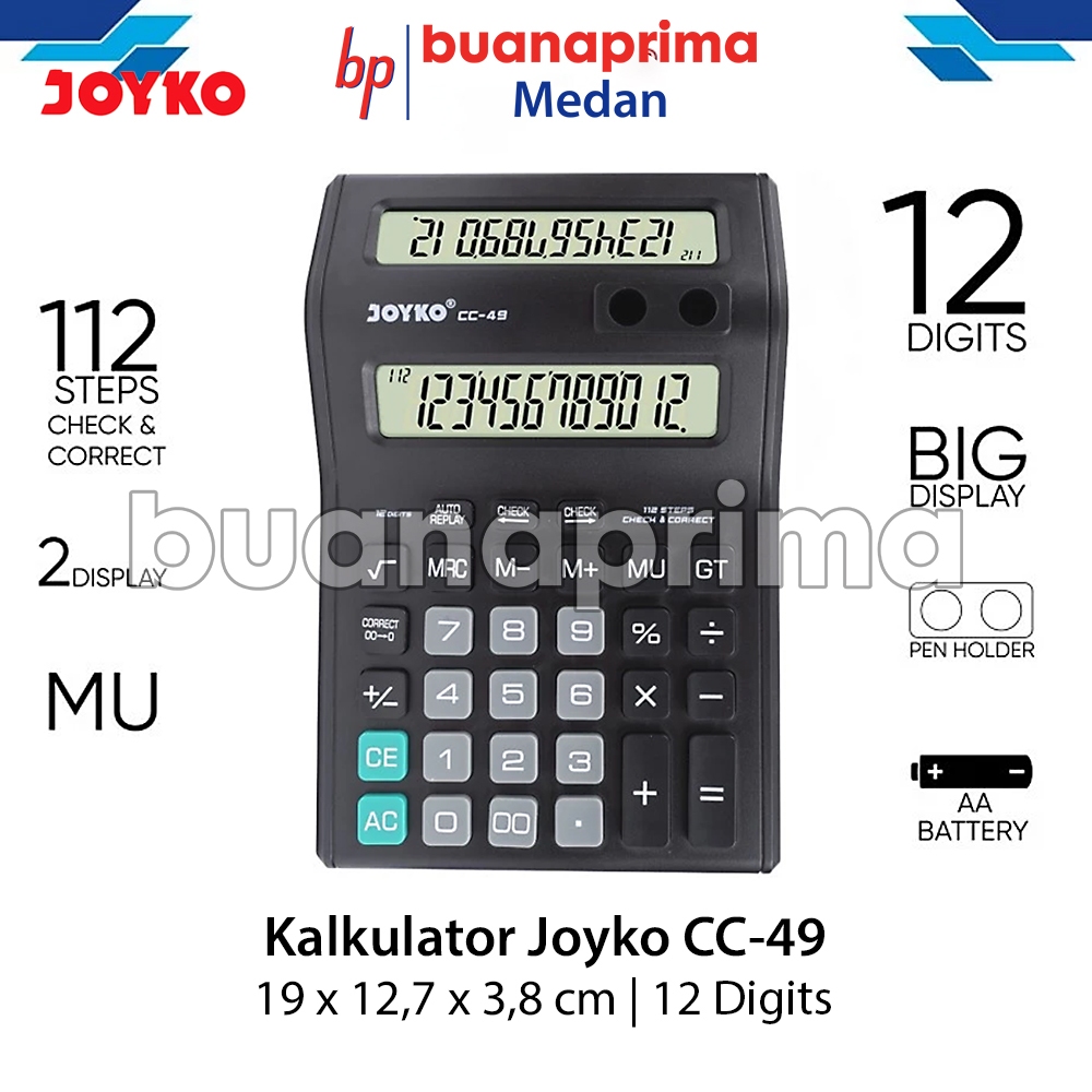 

Kalkulator JOYKO CC-49 12 Digits 2 Display Calculator Pencil Holder