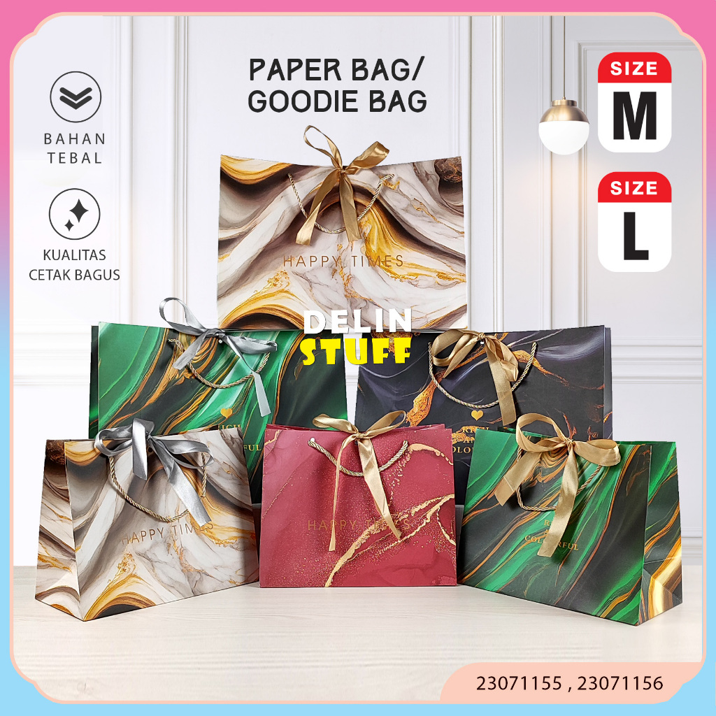 

Paper Bag Marmer Paperbag Ulang Tahun Tas Souvenir Tas Hampers Ultah Paperbag Happy Birthday size M size L (23071155 23071156)