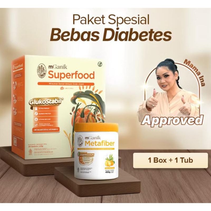

MGANIK METAFIBER JERUK / LECI 450GR + MULTIGRAIN 500GR - SUPLEMEN SERAT DIABETES - GULA DARAH