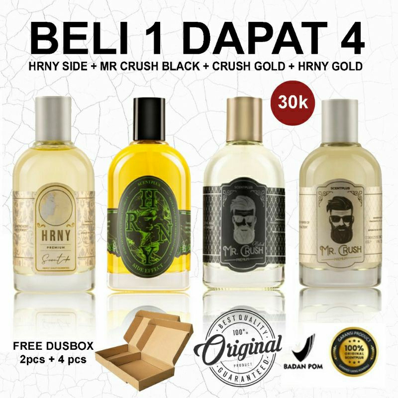 PROMO BELI 1 DAPAT 4 PARFUM PEMIKAT WANITAHRNY ORIGINAL+ ELITE PRO PLAYER PARFUM ASLI...
