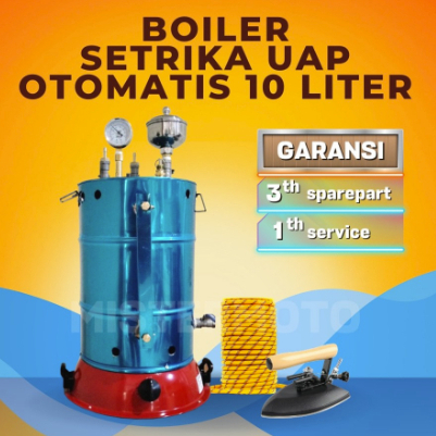 Setrika Uap Laundry Konveksi OTOMATIS Mistermoto 10 Liter